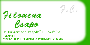 filomena csapo business card